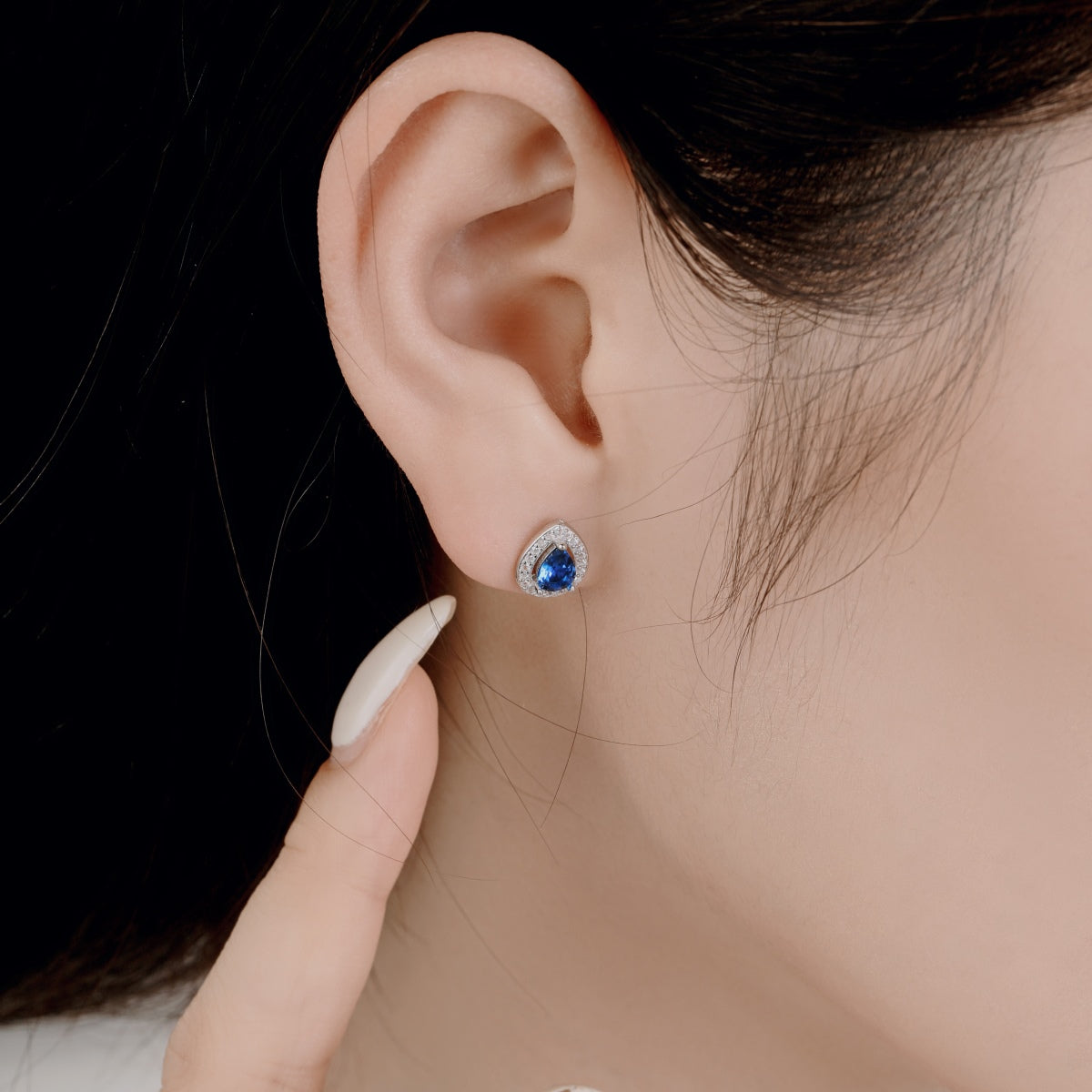 Angela Jewelry]Luxurious Water Drop Shape Earrings