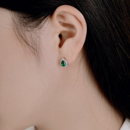Angela Jewelry]Luxurious Water Drop Shape Earrings