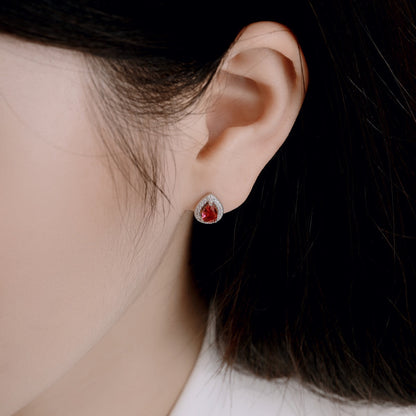 Angela Jewelry]Luxurious Water Drop Shape Earrings