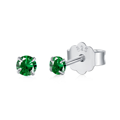 Angela Jewelry]Delicate Solitaire Earrings