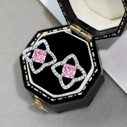 Angela Jewelry]Elegant Star Shape Princess Cut Daily Earrings