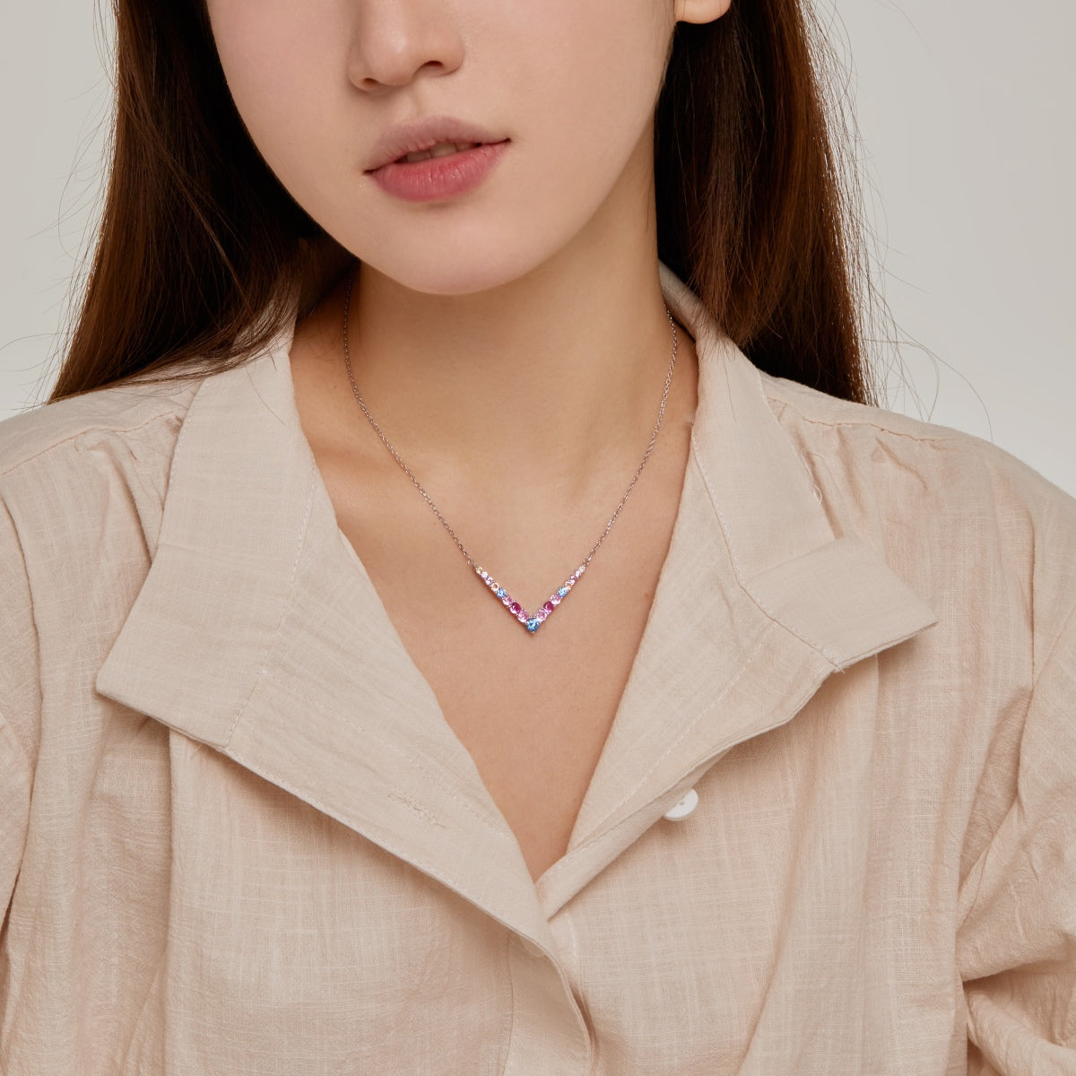 Angela Jewelry]Ornate Round Cut Necklace