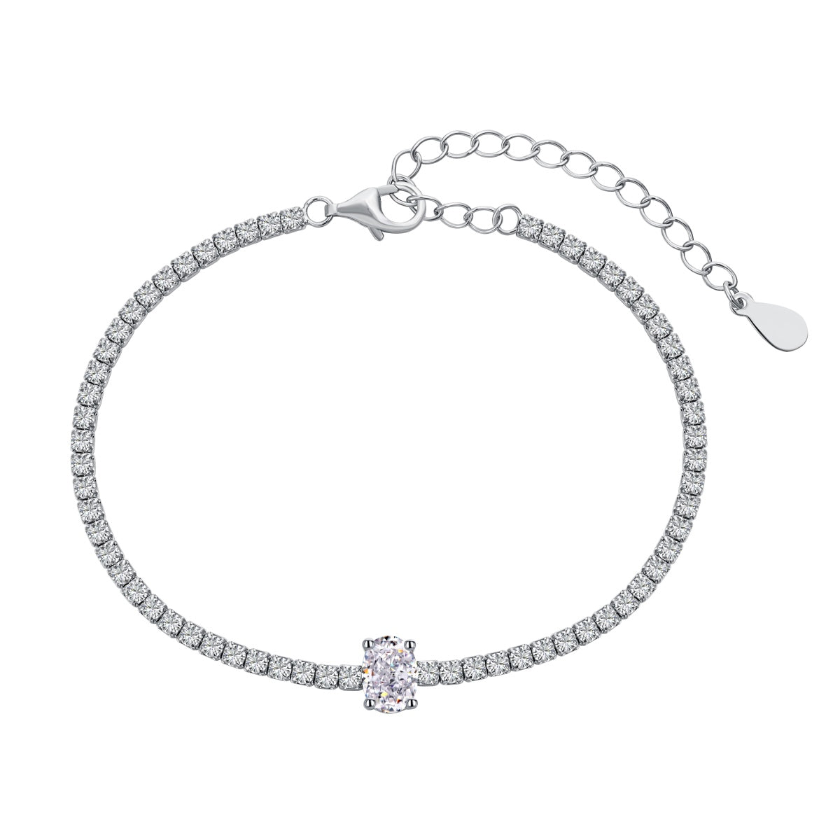 Angela Jewelry]0.75 Carat Exquisite Oval Cut Daily Bracelet