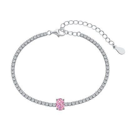 Angela Jewelry]0.75 Carat Exquisite Oval Cut Daily Bracelet