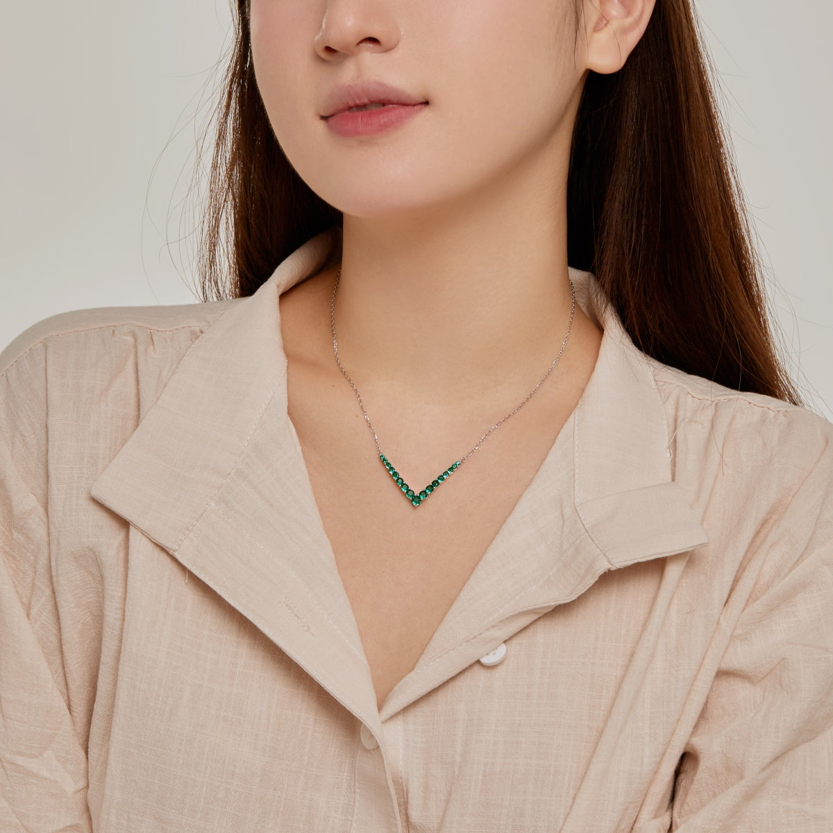 Angela Jewelry]Ornate Round Cut Necklace