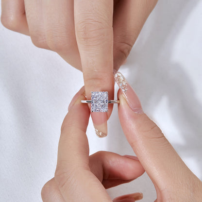 Angela Jewelry]4.0 Carat Ornate Enchanting Radiand Cut Banquet Ring