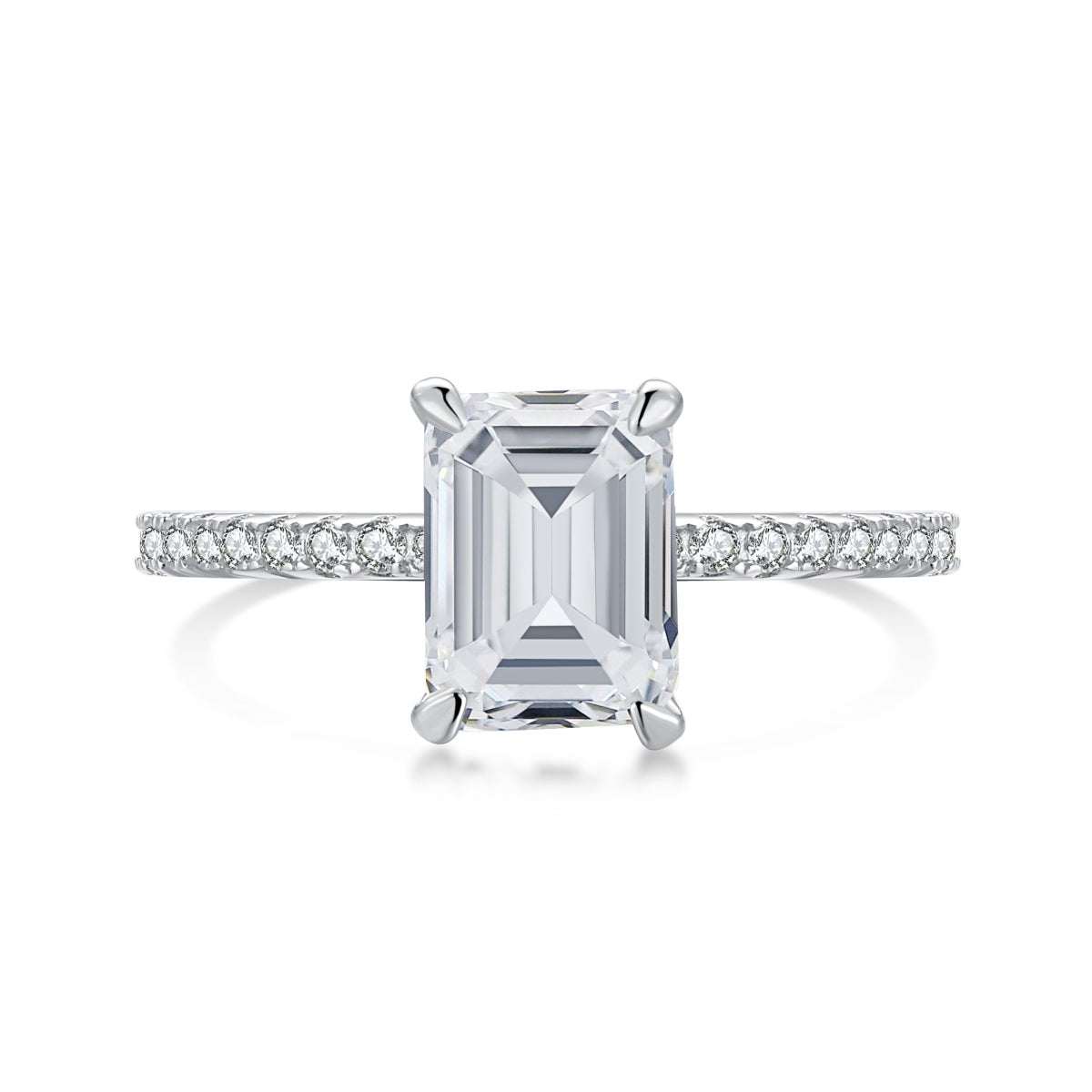 Angela Jewelry]2.0 Carat Scintillating Ornate Radiant Cut Party Ring