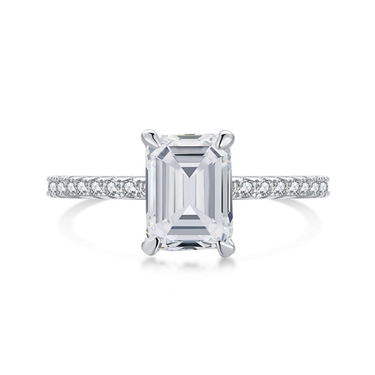 Angela Jewelry]2.0 Carat Scintillating Ornate Radiant Cut Party Ring