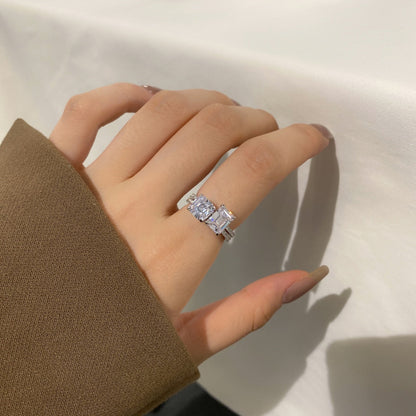 Angela Jewelry]2.0 Carat Scintillating Ornate Radiant Cut Party Ring