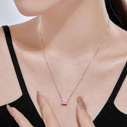 Angela Jewelry]Luxurious Square Shape Colorful Necalack