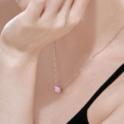 Angela Jewelry]Luxurious Square Shape Colorful Necalack