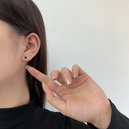 Angela Jewelry]Sparkling Colorful Round Shape Earrings