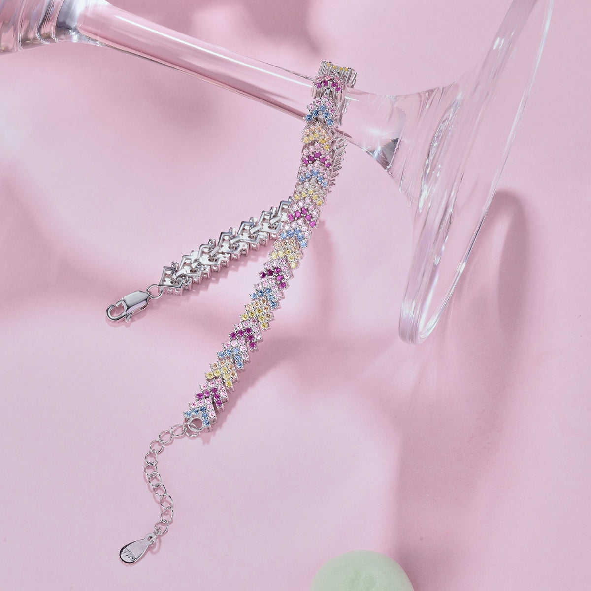 Angela Jewelry]Ornate Sparkling Round Cut Party Bracelet