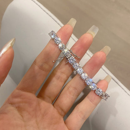 Angela Jewelry]Ornate Sparkling Round Cut Wedding Bracelet