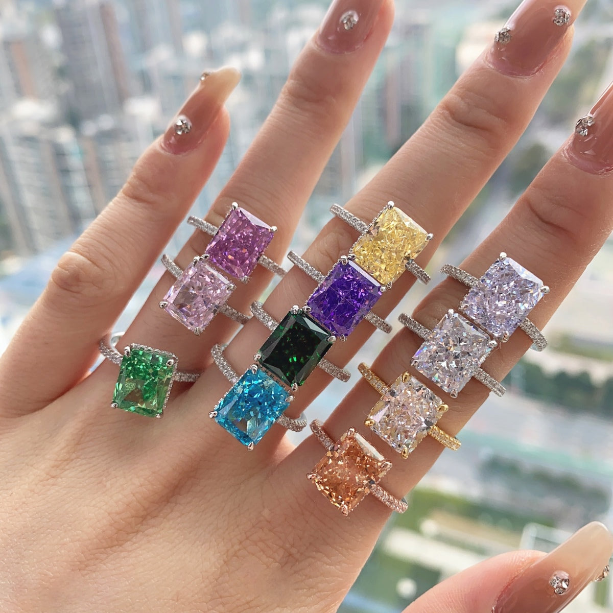 Angela Jewelry]4.0 Carat Luxurious Engagement Ring