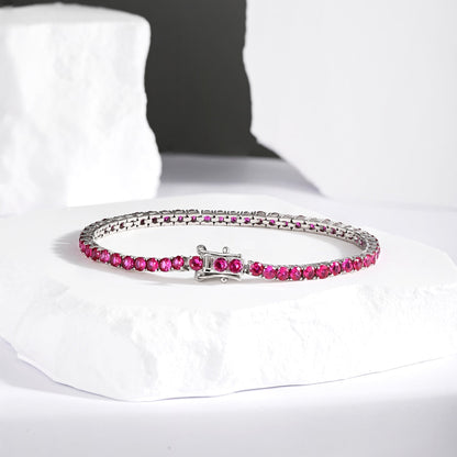 Angela Jewelry]Radiant Colorful Round Cut Party Bracelet