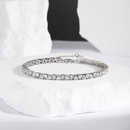 Angela Jewelry]Dazzling Romantic Heart Shape Lover Bracelet