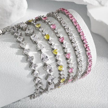 Angela Jewelry]Unique Exquisite Multi Cut Daily Bracelet