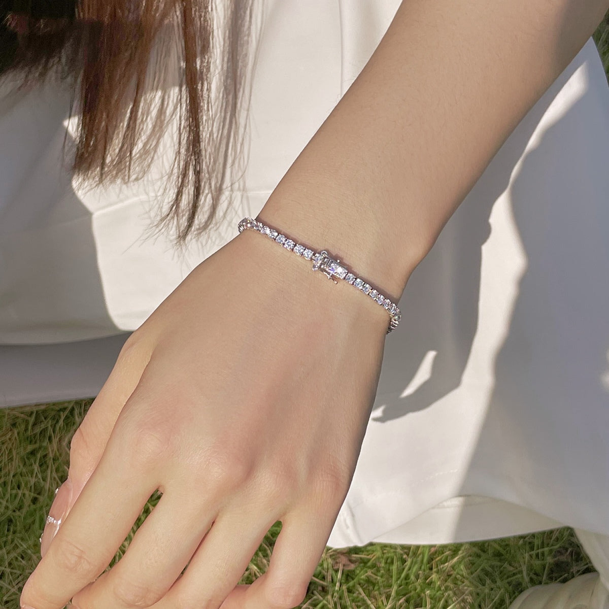 Angela Jewelry]Radiant Colorful Round Cut Party Bracelet