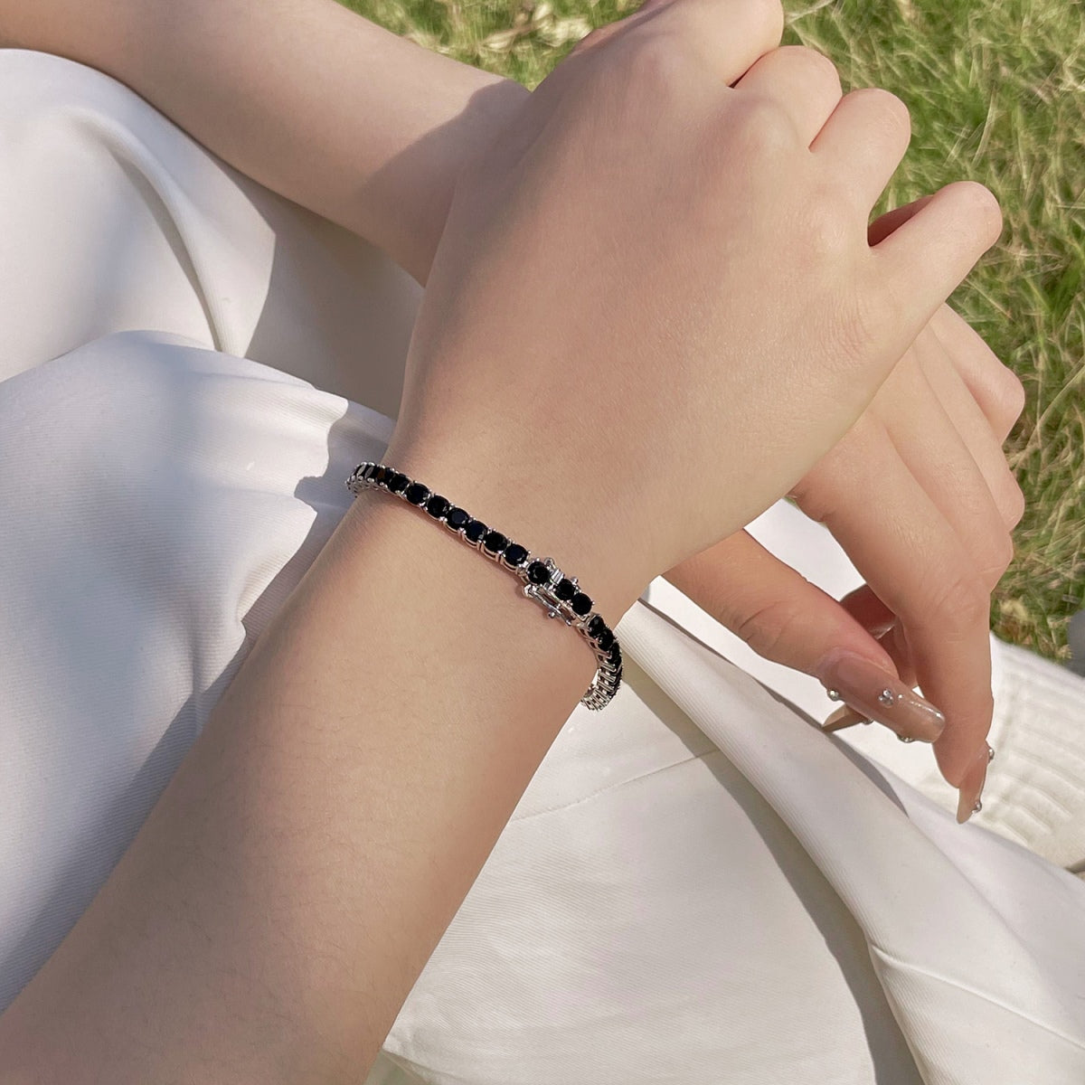 Angela Jewelry]Radiant Colorful Round Cut Party Bracelet
