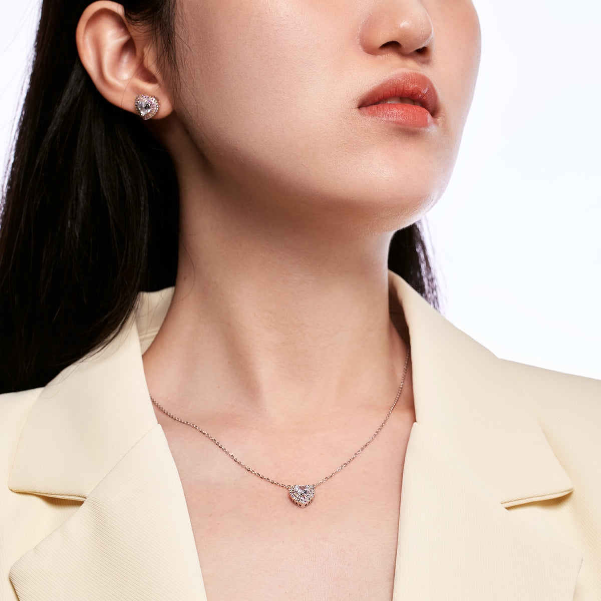 Angela Jewelry]Exquisite Heart Shape Necklace