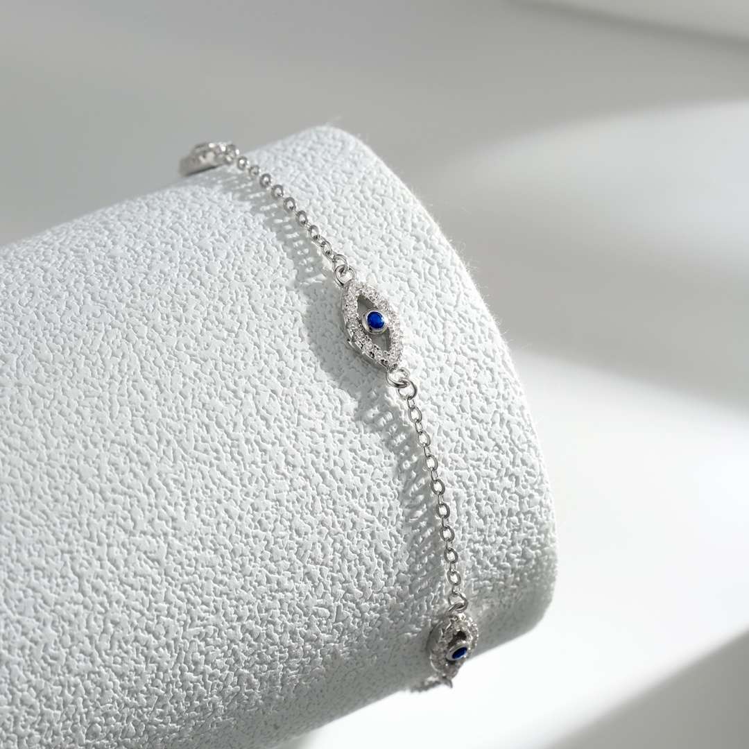 Angela Jewelry]Evil Eye Shape Pendent Necklace