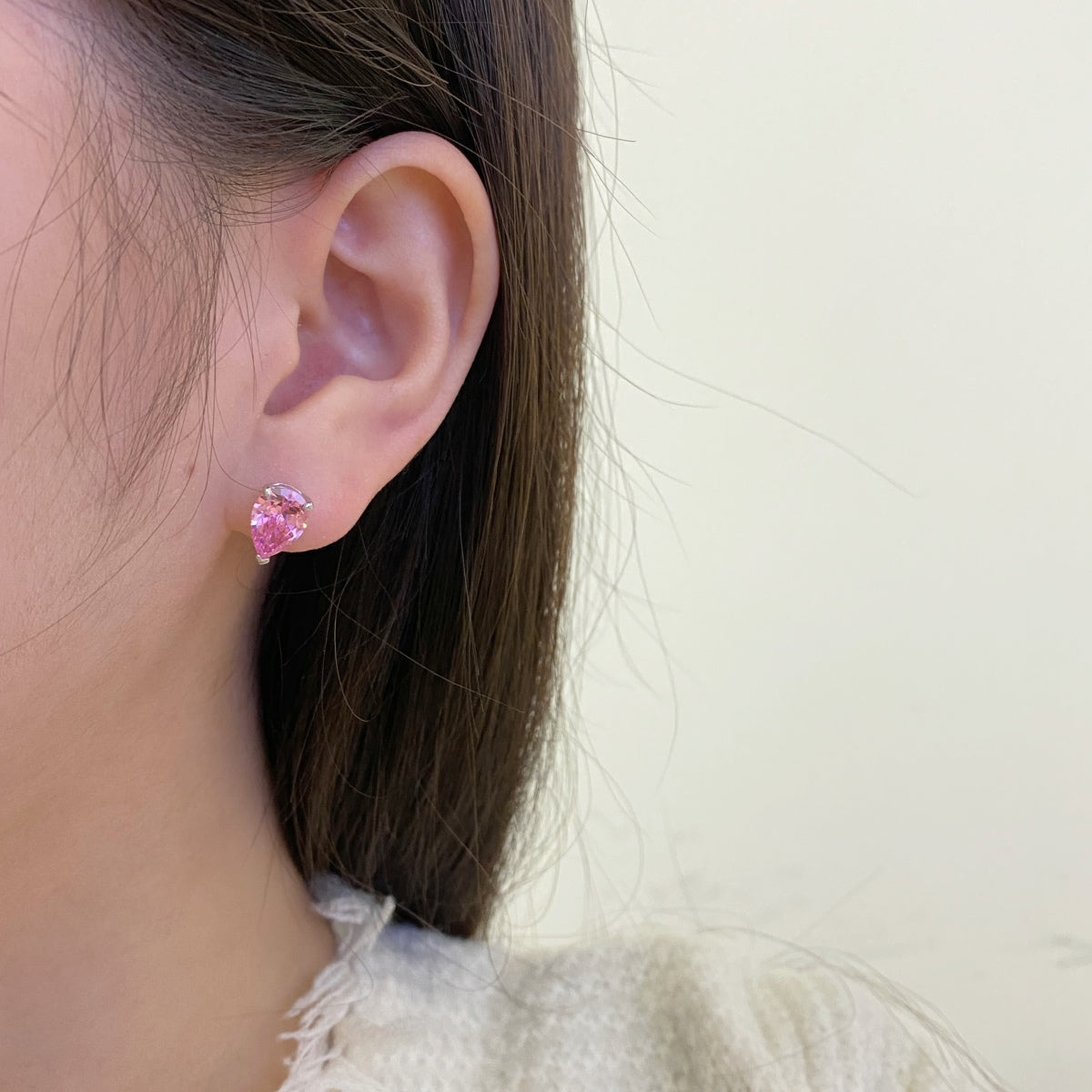 Angela Jewelry]Ornate Water Drop Shape Earrings
