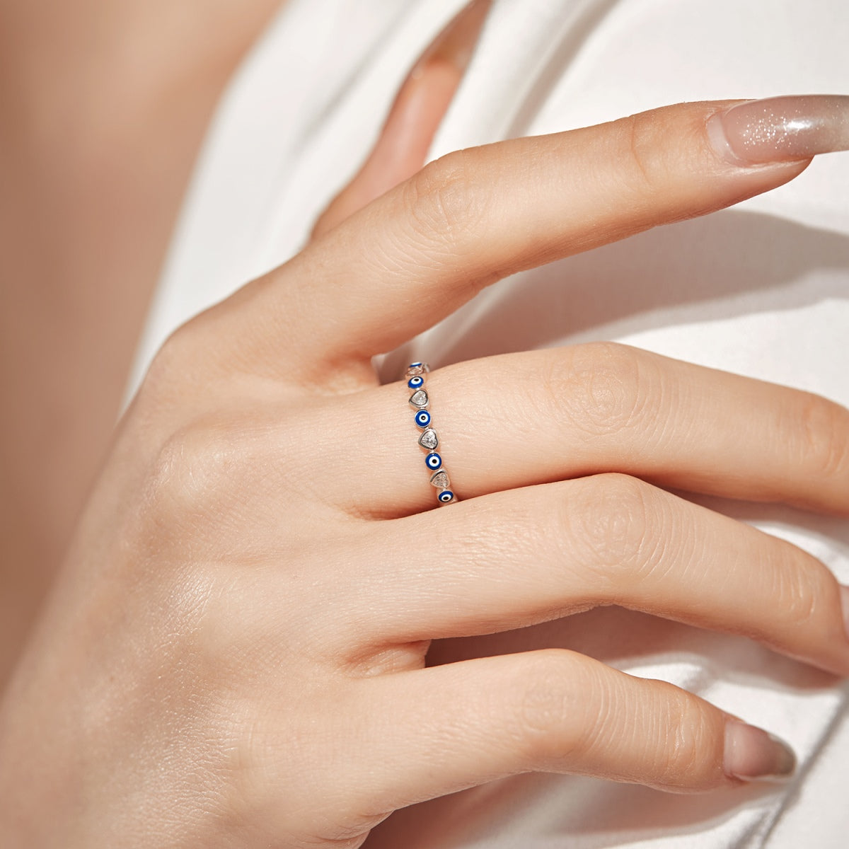 Angela Jewelry]Radiant Colorful Round Shape Daily Ring