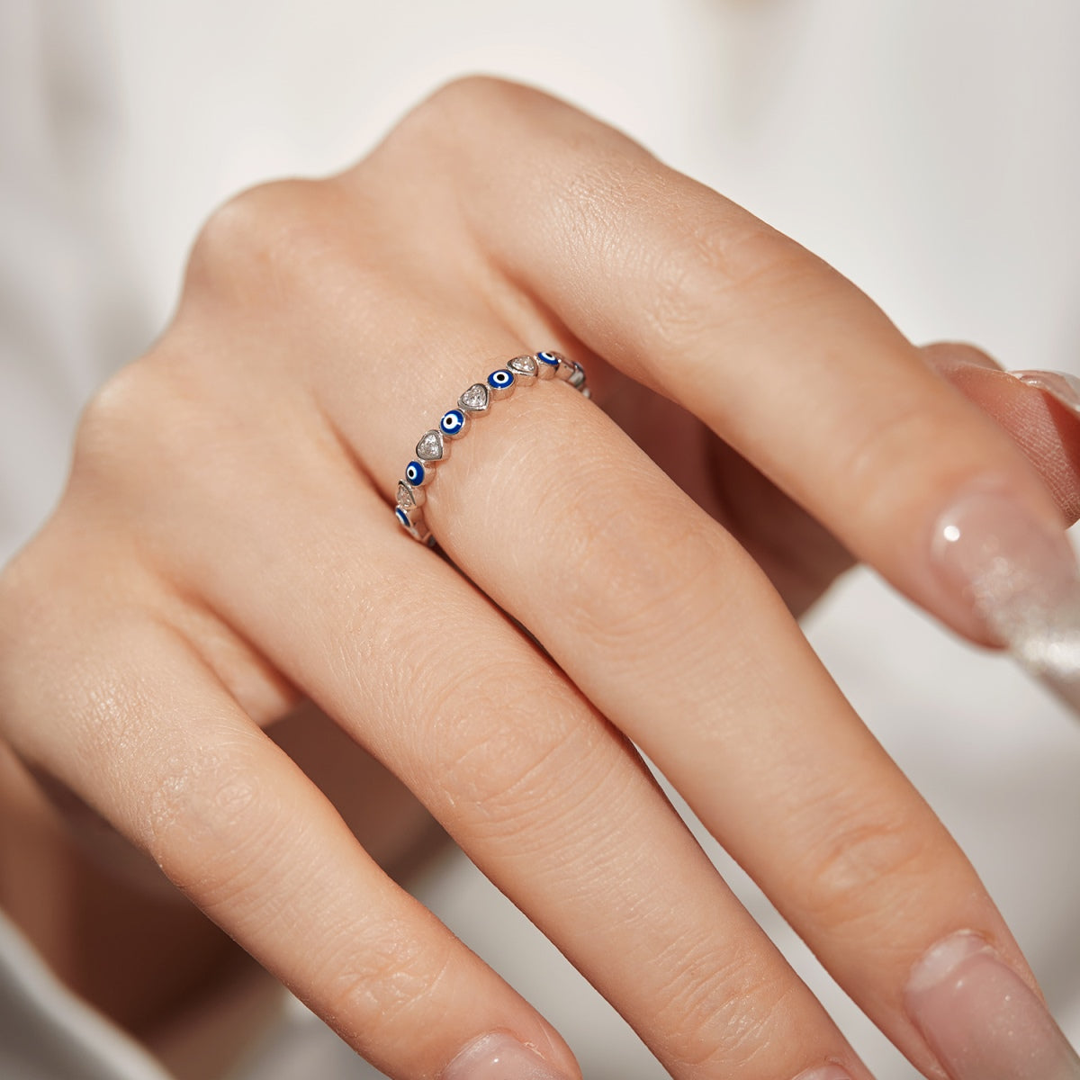Angela Jewelry]Radiant Colorful Round Shape Daily Ring