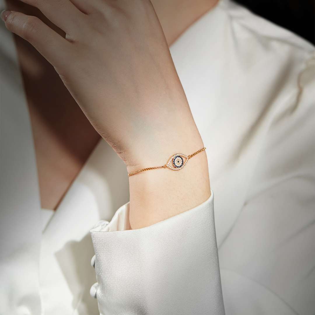 Angela Jewelry]Dazzling Eye Shape Necklace