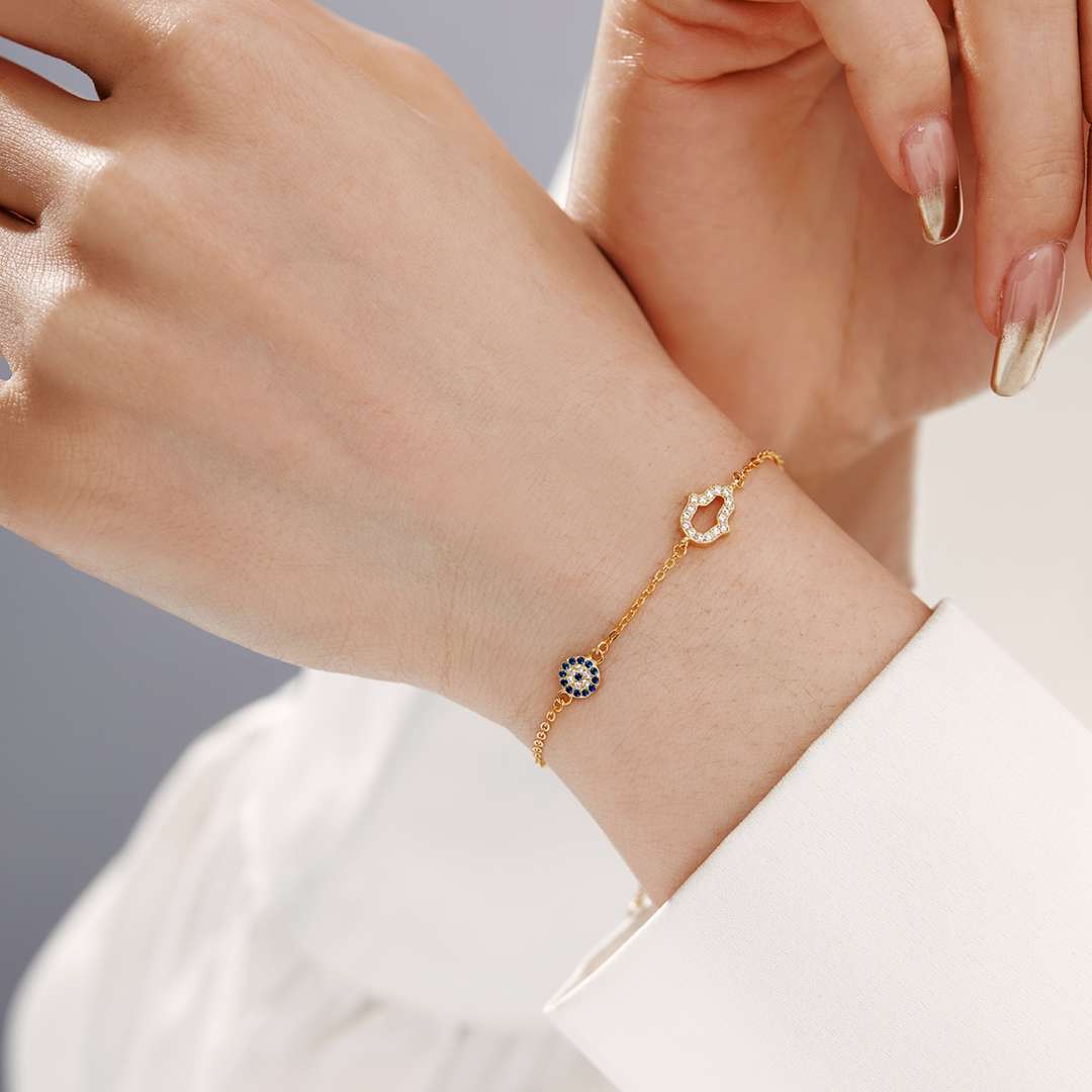 Angela Jewelry]Gost Shape & Round Shape Necklace