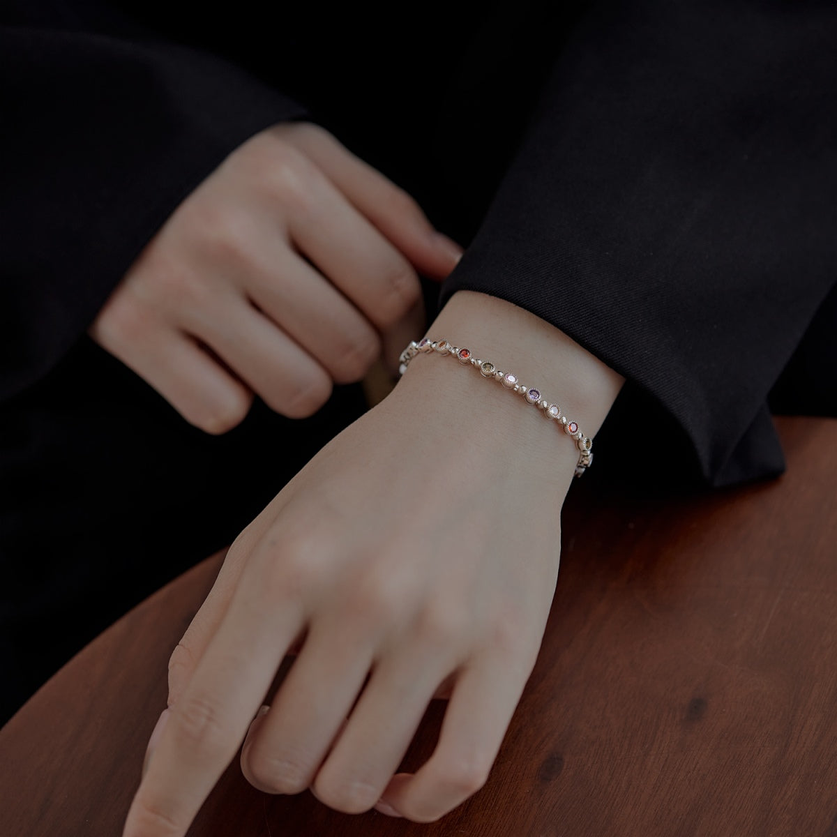 Angela Jewelry]Sparkling Exquisite Round Cut Party Bracelet