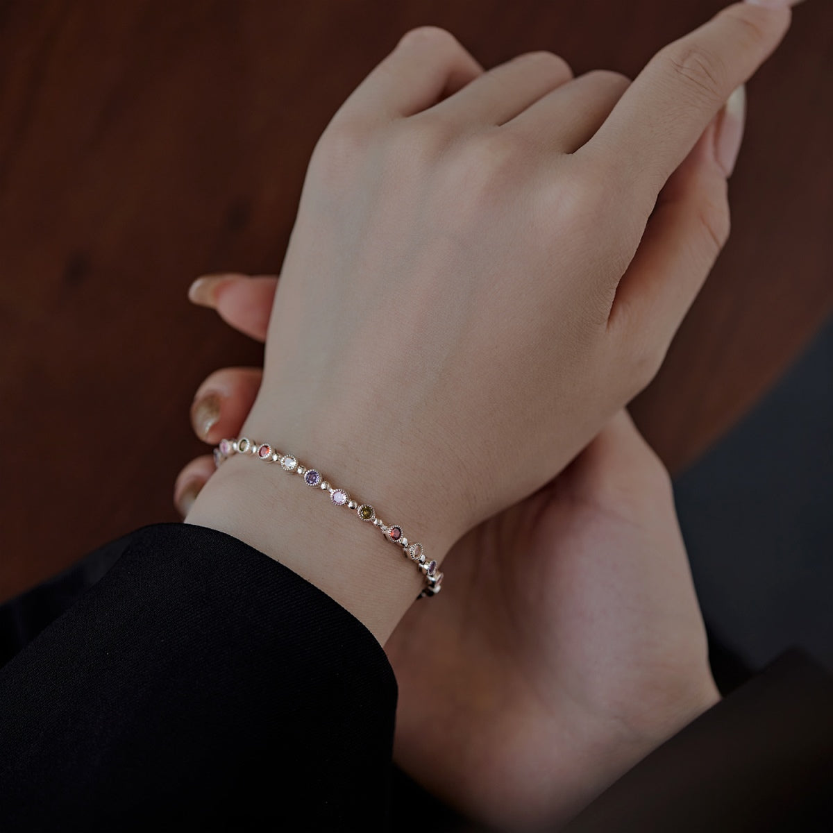 Angela Jewelry]Sparkling Exquisite Round Cut Party Bracelet