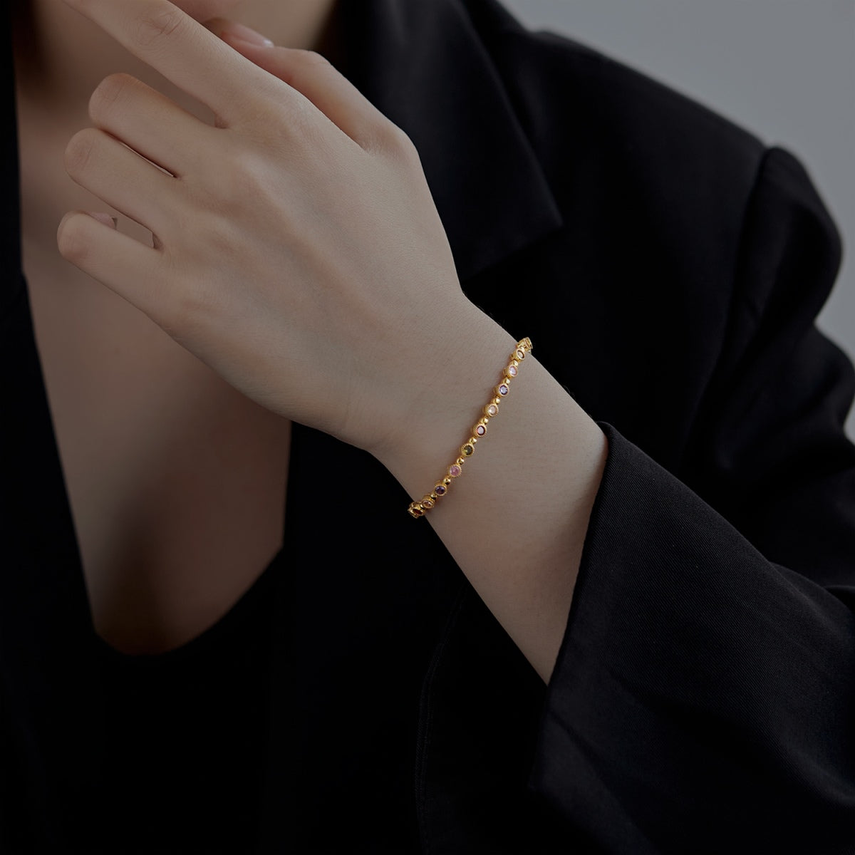 Angela Jewelry]Sparkling Exquisite Round Cut Party Bracelet