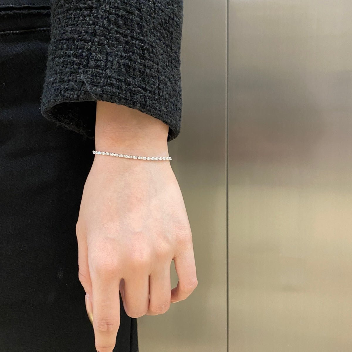 Angela Jewelry]Elegant Emerald Cut Daily Bracelet