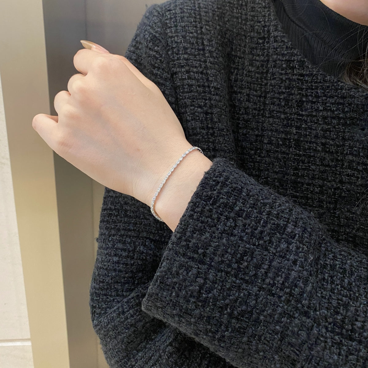 Angela Jewelry]Elegant Emerald Cut Daily Bracelet