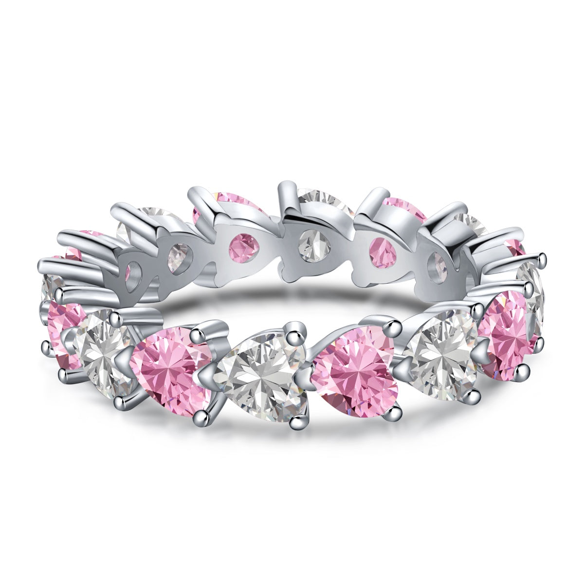 Angela Jewelry]0.25 Carat Radiant Romance Heart Cut Lover Ring