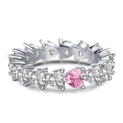 Angela Jewelry]0.25 Carat Radiant Romance Heart Cut Lover Ring
