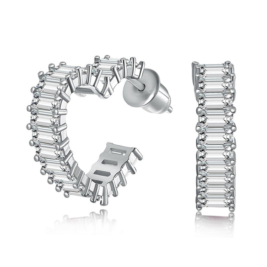 Angela Jewelry]Radiant Heart Cutout Earrings