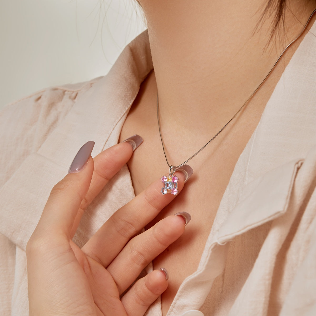 Angela Jewelry]Gorgeous Multi Colorful Necklace