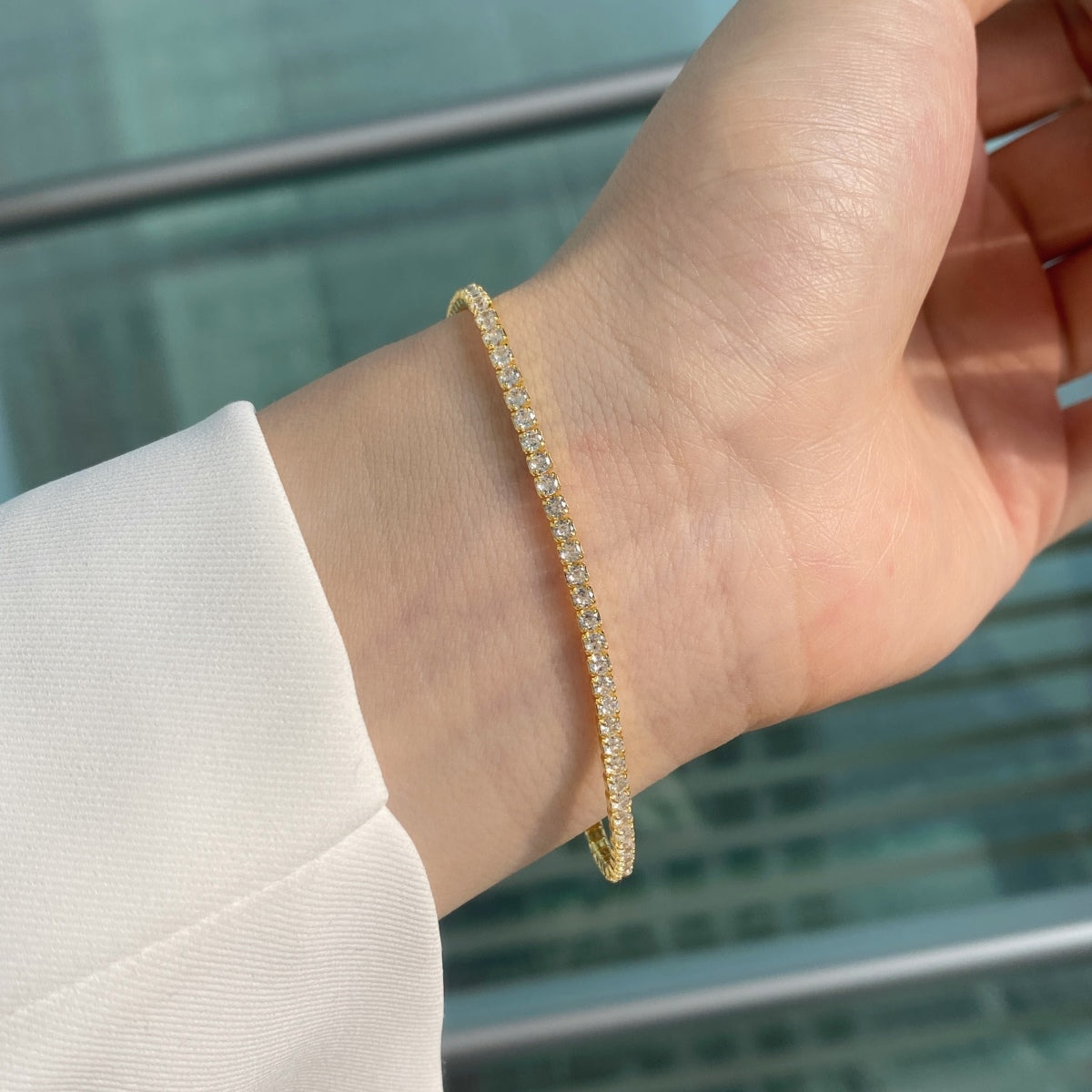 Angela Jewelry]Radiant Colorful Round Cut Party Bracelet