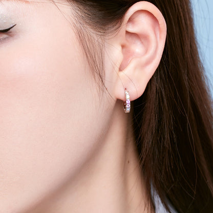 Angela Jewelry]Radiant Colorful Round Cut Earrings