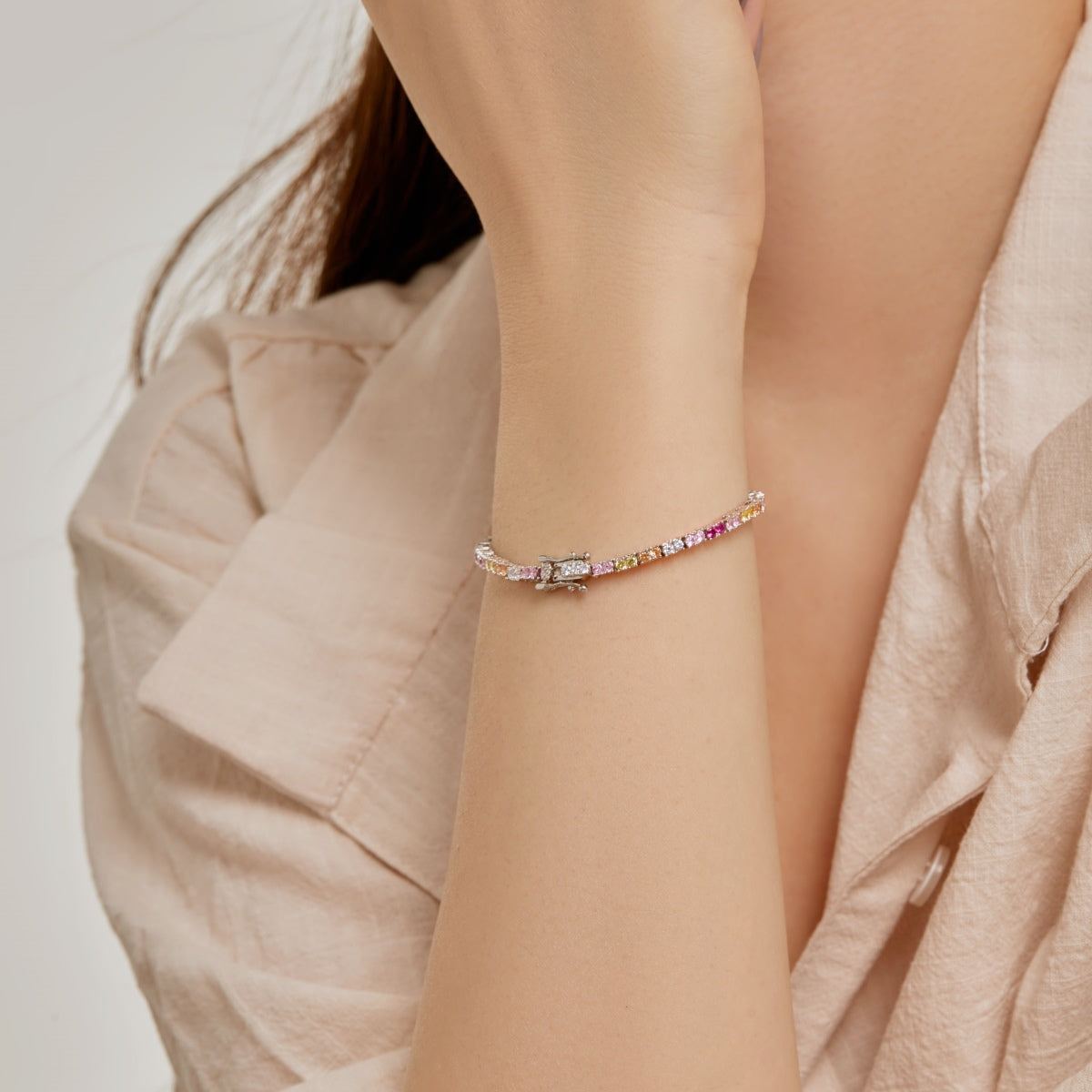 Angela Jewelry]Delicate Romantic Heart Shape Lover Bracelet