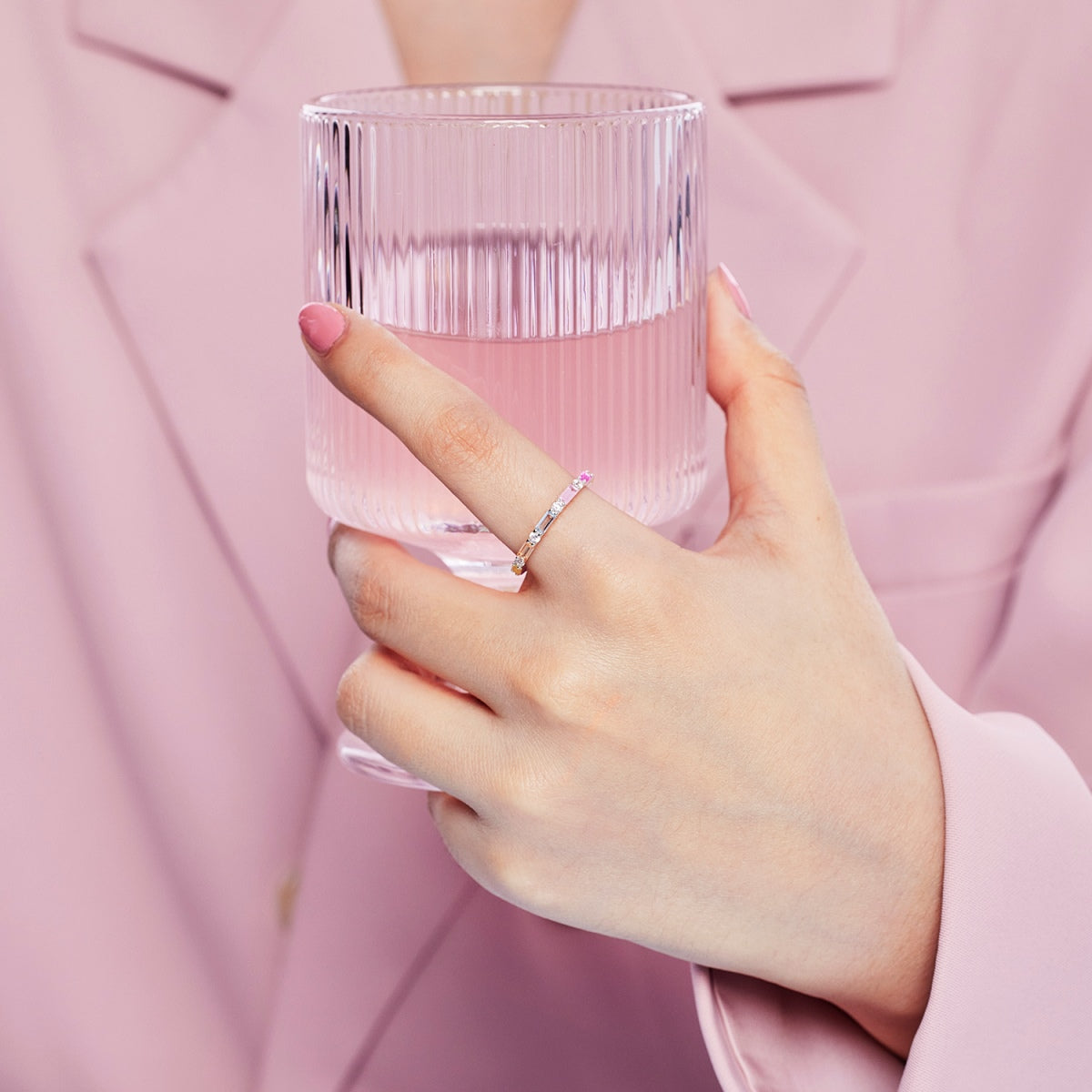 Angela Jewelry]Lively In Shades Elegant Radiant Cut Daily Ring
