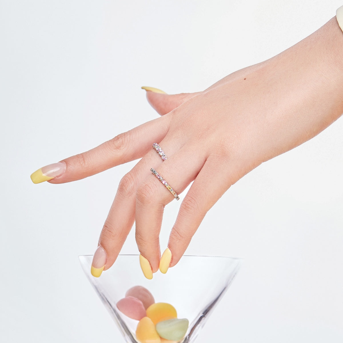 Angela Jewelry]Charming Colorful Round Cut Daily Ring