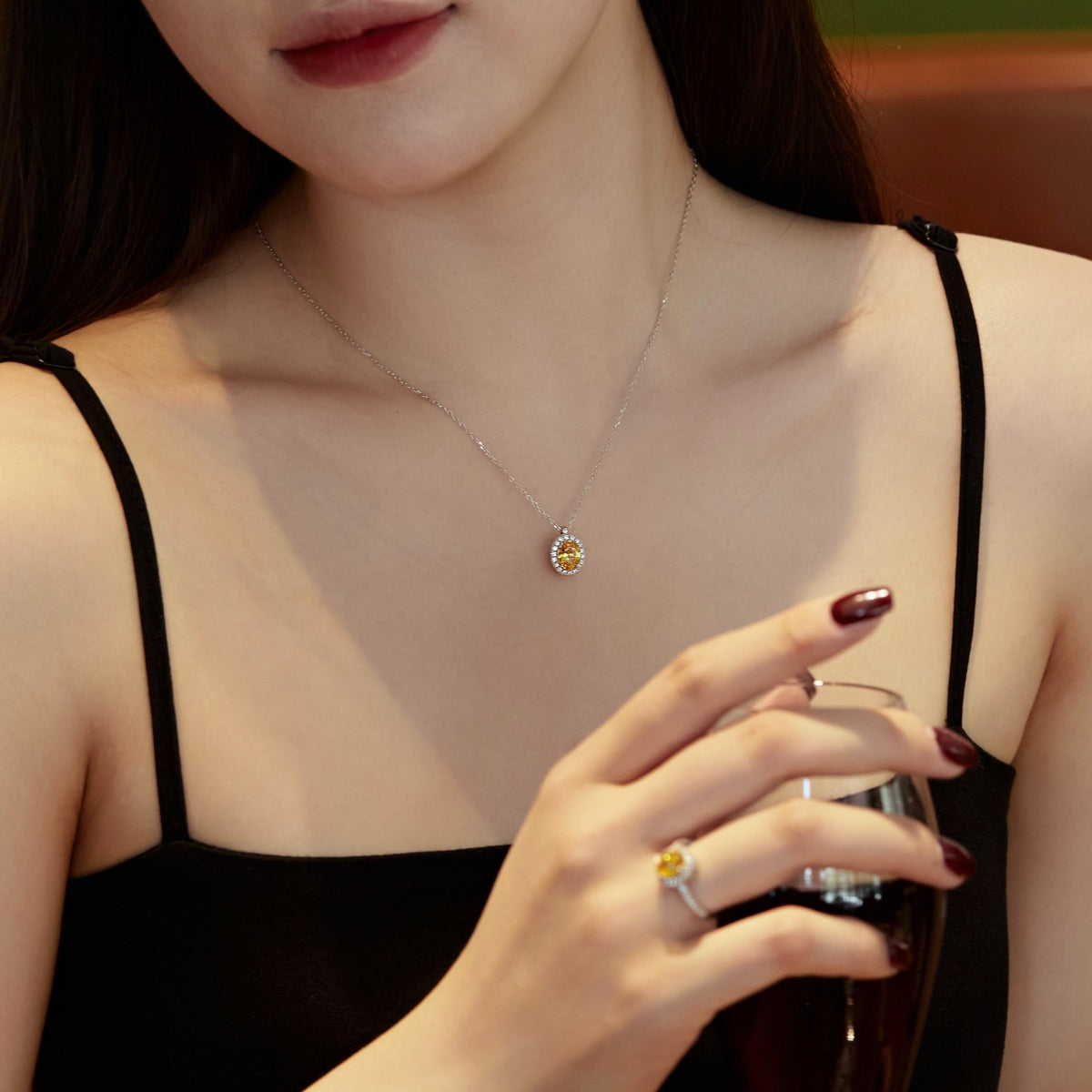 Angela Jewelry]Delicate Unique Oval Cut Daily Earrings
