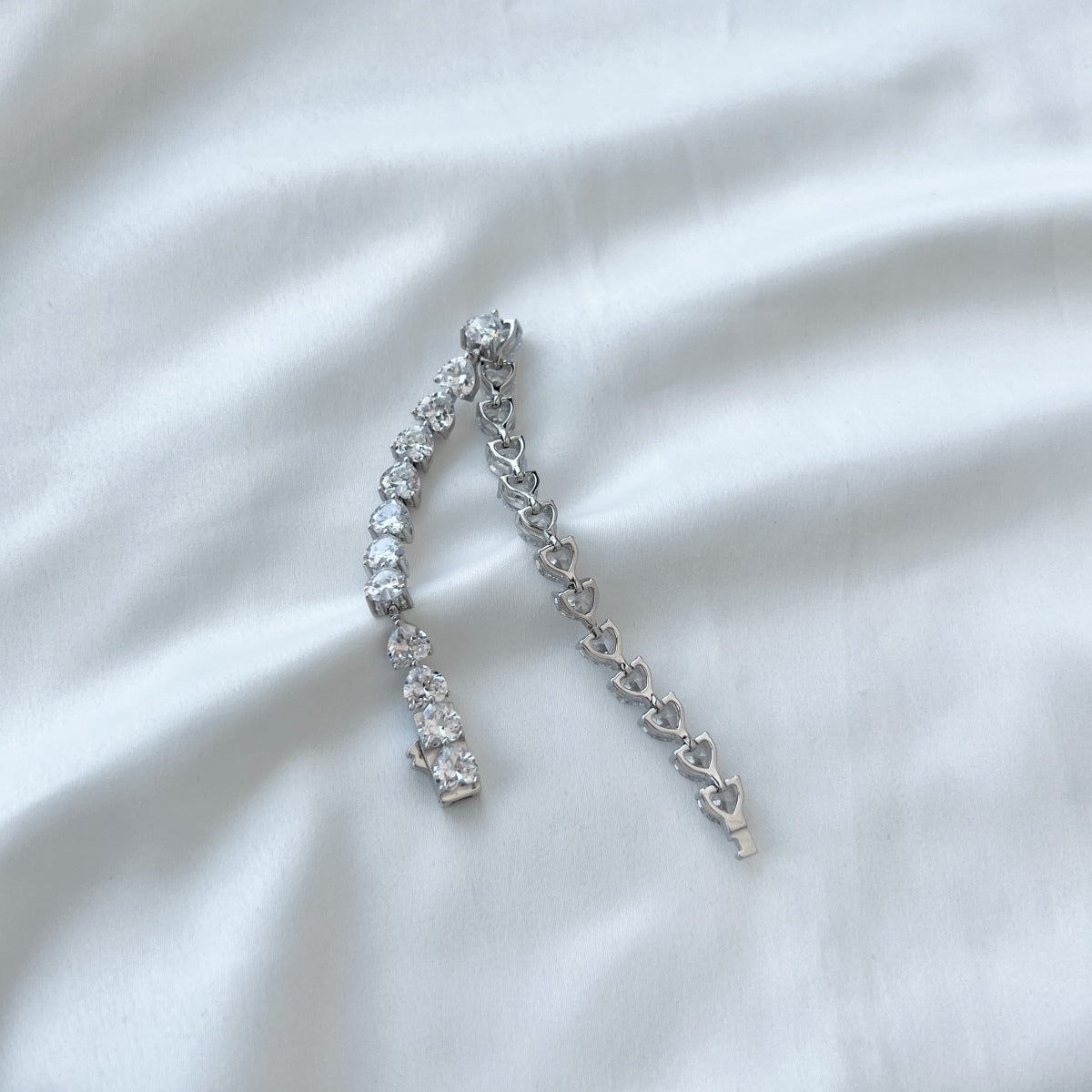 Angela Jewelry]0.75 Carat Elegant Romantic Heart Shape Lover Bracelet