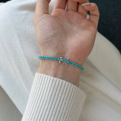 Angela Jewelry]Dainty Charming Round Cut Tennis Bracelet