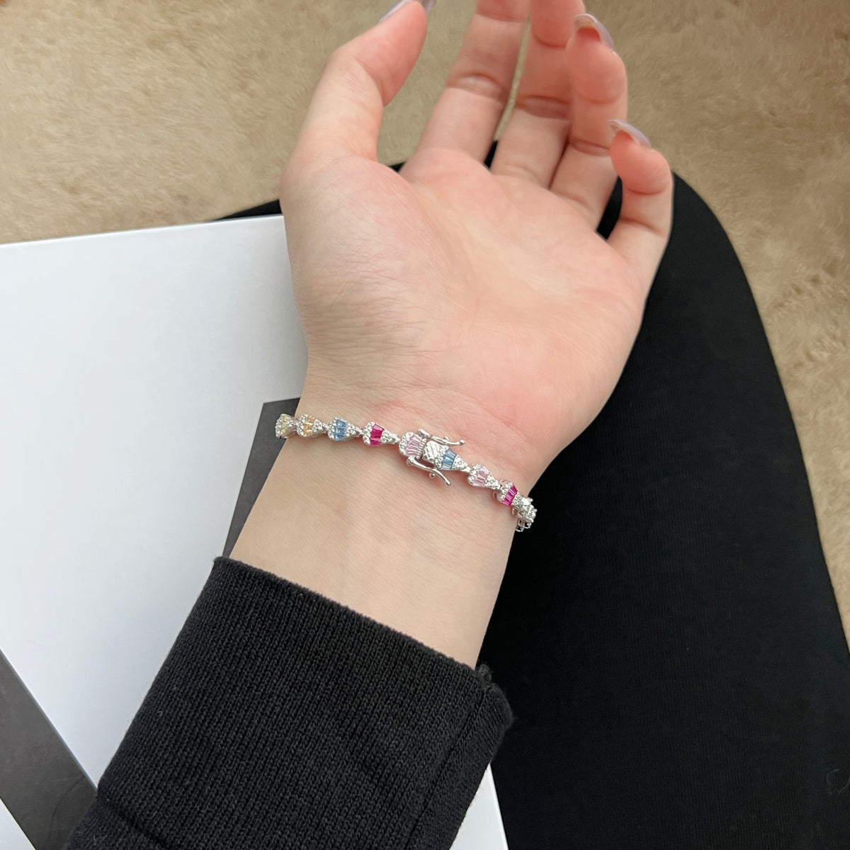 Angela Jewelry]Radiant Water Drop Shape Daily Bracelet