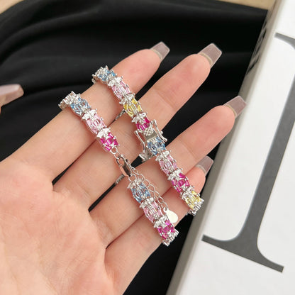 Angela Jewelry]Delicate Colorful Multi Cut Party Bracelet